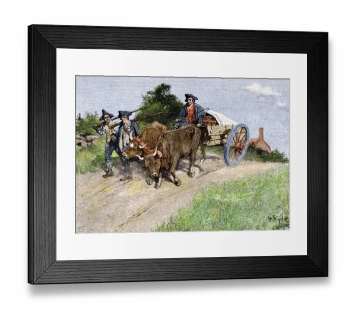 Framed Print : Minutemen bringing gunpowder to use in the Battle of Bunker Hill Framed Print : Minutemen bringing gunpowder to use in the Battle of Bunker Hill