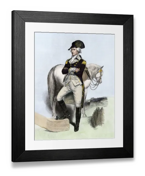 Framed Print : George Washington at the time of his taking command of the army Framed Print : George Washington at the time of his taking command of the army