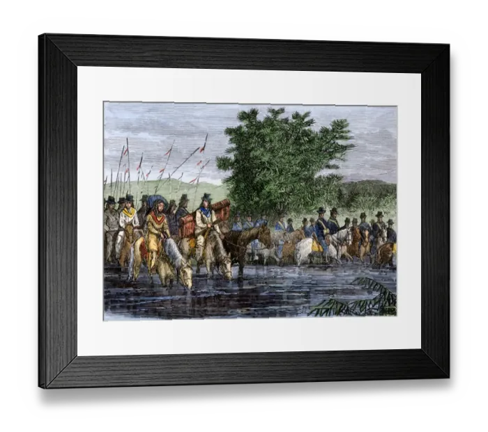 Framed Print : US Army at Rosebud Creek, before defeat by Crazy Horse, 1876 Framed Print : US Army at Rosebud Creek, before defeat by Crazy Horse, 1876