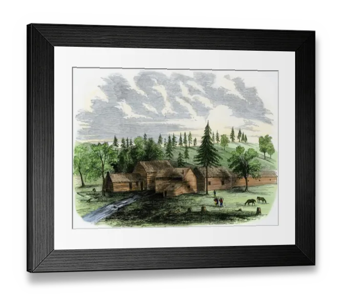 Framed Print : Prospectors cabins, California Gold Rush Framed Print : Prospectors cabins, California Gold Rush
