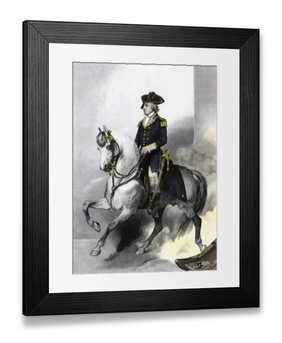 Framed Print : General Horatio Gates on horseback Framed Print : General Horatio Gates on horseback