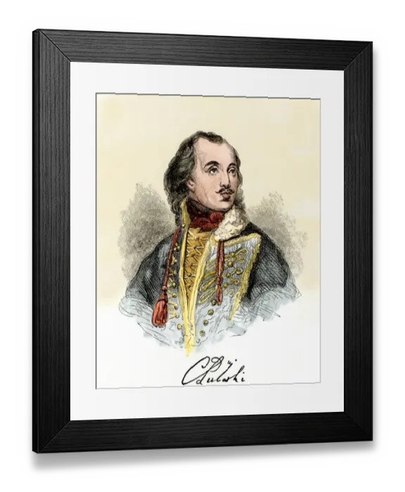 Framed Print : Polish nobleman Casimir Pulaski