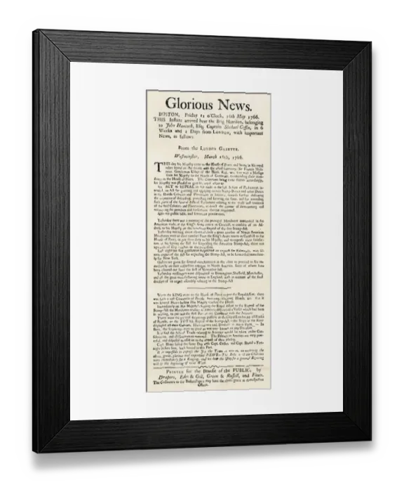 Framed Print : Stamp Act repeal, 1766 Framed Print : Stamp Act repeal, 1766