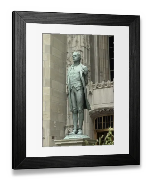 Framed Print : Nathan Hale statue outside the Chicago Tribune Building Framed Print : Nathan Hale statue outside the Chicago Tribune Building