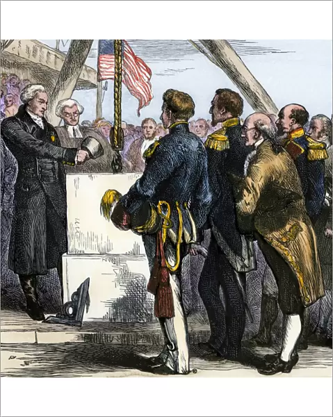 Lafayette revisiting Boston, 1824