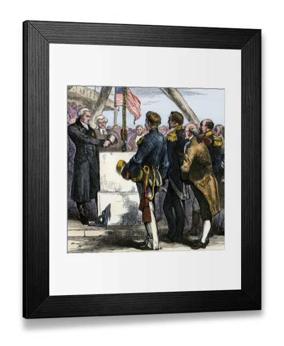 Framed Print : Lafayette revisiting Boston, 1824