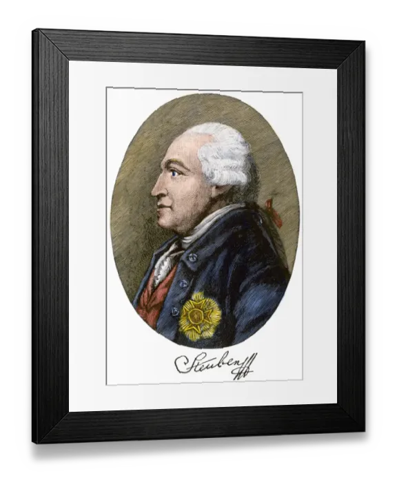Framed Print : Friedrich Wilhelm von Steuben Framed Print : Friedrich Wilhelm von Steuben
