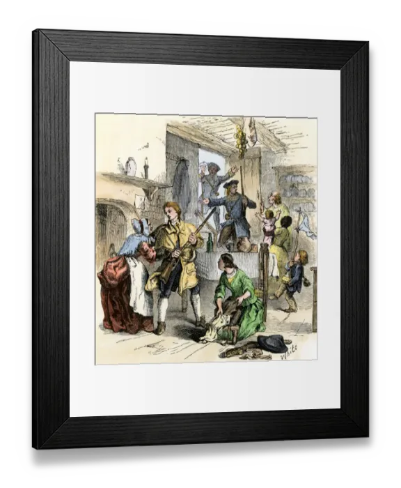 Framed Print : Minutemen hearing of the Battle of Lexington, 1775 Framed Print : Minutemen hearing of the Battle of Lexington, 1775