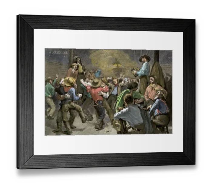 Framed Print : Miners ball during the California Gold Rush Framed Print : Miners ball during the California Gold Rush