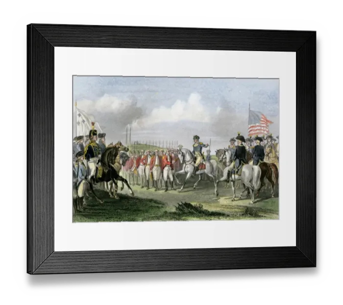 Framed Print : Surrender of the British army under Lord Cornwallis to the American Framed Print : Surrender of the British army under Lord Cornwallis to the American