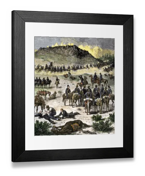 Framed Print : Battle of Birch Creek during the Nez Perce War in eastern Oregon Framed Print : Battle of Birch Creek during the Nez Perce War in eastern Oregon