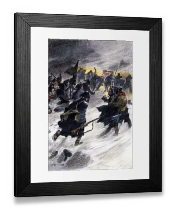 Framed Print : Benedict Arnolds attack on the British in Quebec in the winter of 1775 Framed Print : Benedict Arnolds attack on the British in Quebec in the winter of 1775