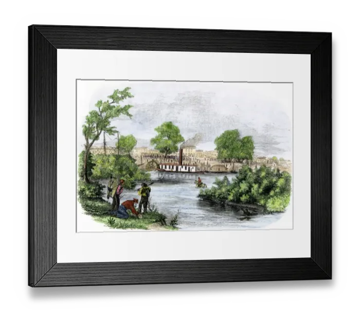 Framed Print : Town of Marysville, California