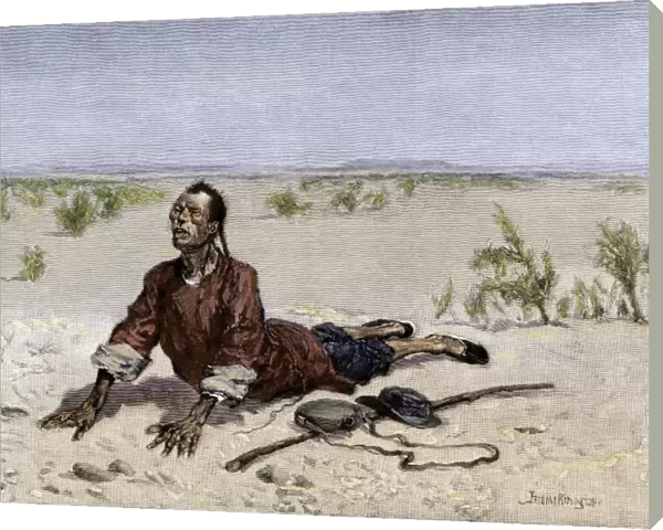 Chinese man dying of thirst in the Mohave, 1800s