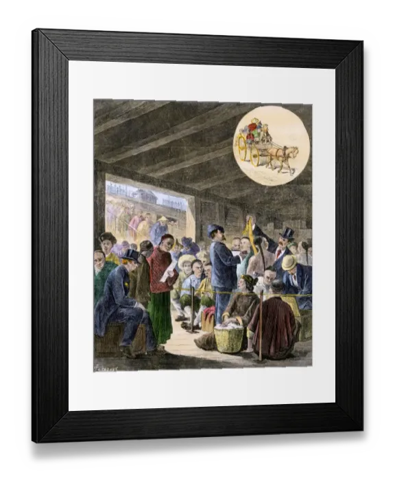 Framed Print : Chinese immigrants at the San Francisco custom-hoouse