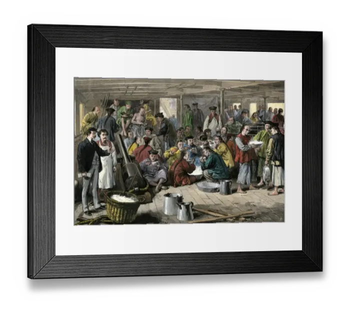 Framed Print : Hand-colored woodcut Framed Print : Hand-colored woodcut