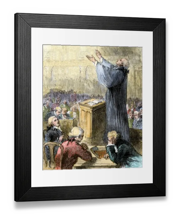 Framed Print : Opening prayer of the First Continental Congress in Carpenters Hall Framed Print : Opening prayer of the First Continental Congress in Carpenters Hall