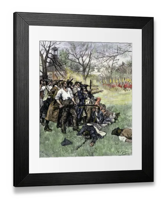 Framed Print : Minutemen at Lexington Green Framed Print : Minutemen at Lexington Green