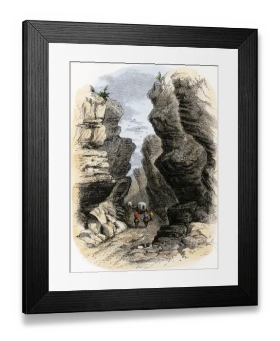 Framed Print : Covered wagons in Arizona Framed Print : Covered wagons in Arizona