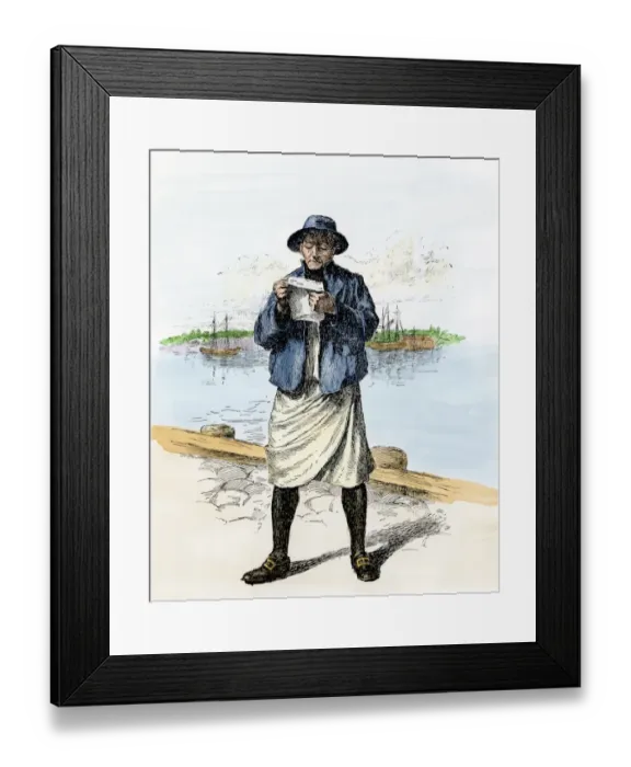 Framed Print : American sailor of the Revolutionary War era Framed Print : American sailor of the Revolutionary War era