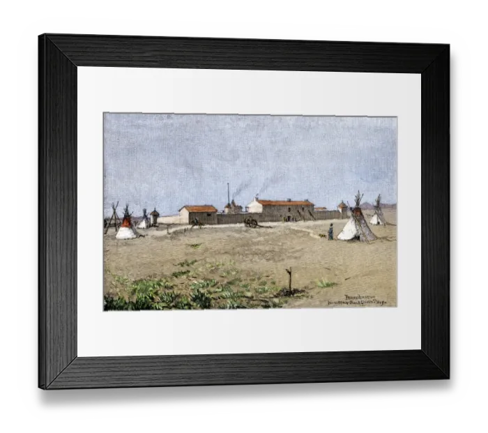 Framed Print : Fort Laramie, Wyoming, in 1849