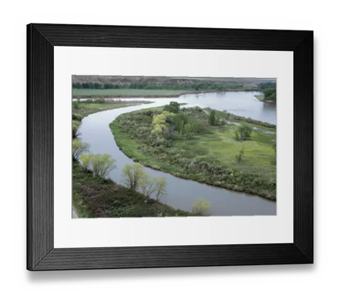 Framed Print : Marias River joining the Missouri River, Montana Framed Print : Marias River joining the Missouri River, Montana