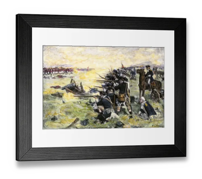 Framed Print : Americans holding their ground at the Battle of the Brandywine