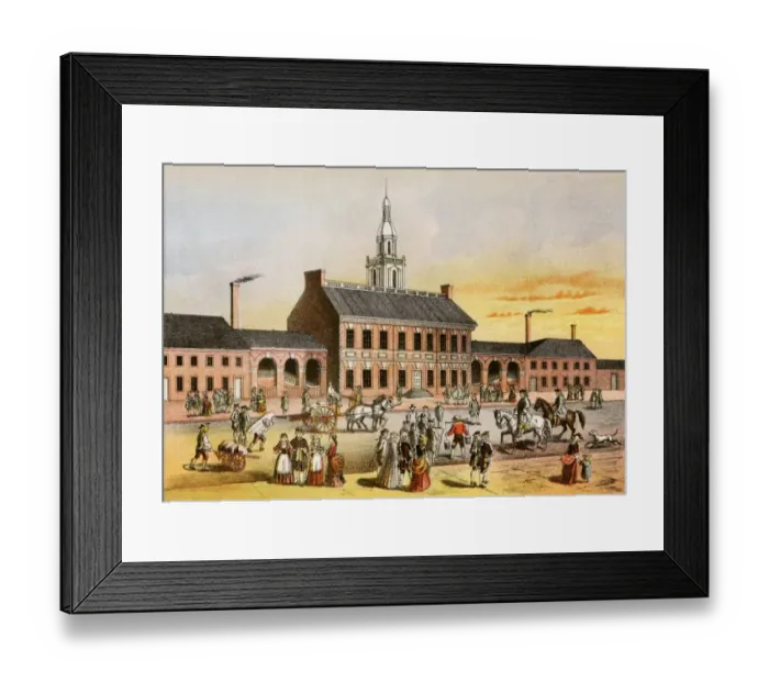 Framed Print : Independence Hall in Philadelphia where the Continental Congress met to write Framed Print : Independence Hall in Philadelphia where the Continental Congress met to write