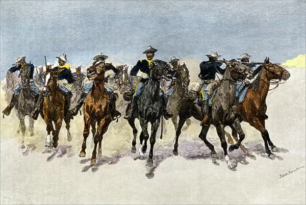 Buffalo soldiers charging to the rescue