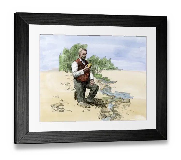 Framed Print : Joseph Juneau, discoverer of the Gold Creek and Basin Mines Framed Print : Joseph Juneau, discoverer of the Gold Creek and Basin Mines