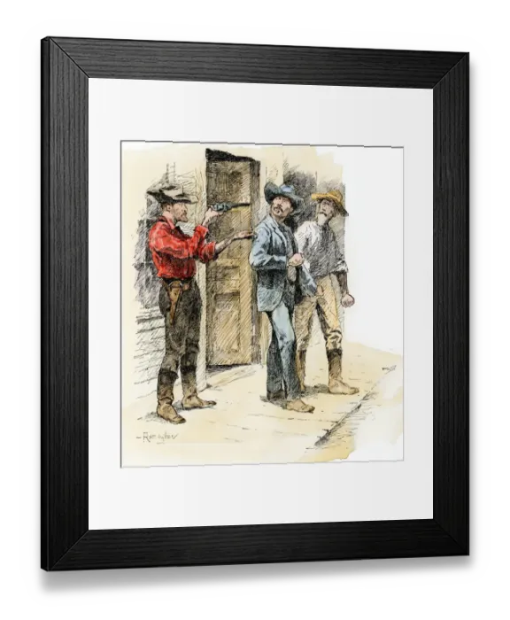 Framed Print : Western gunfighter