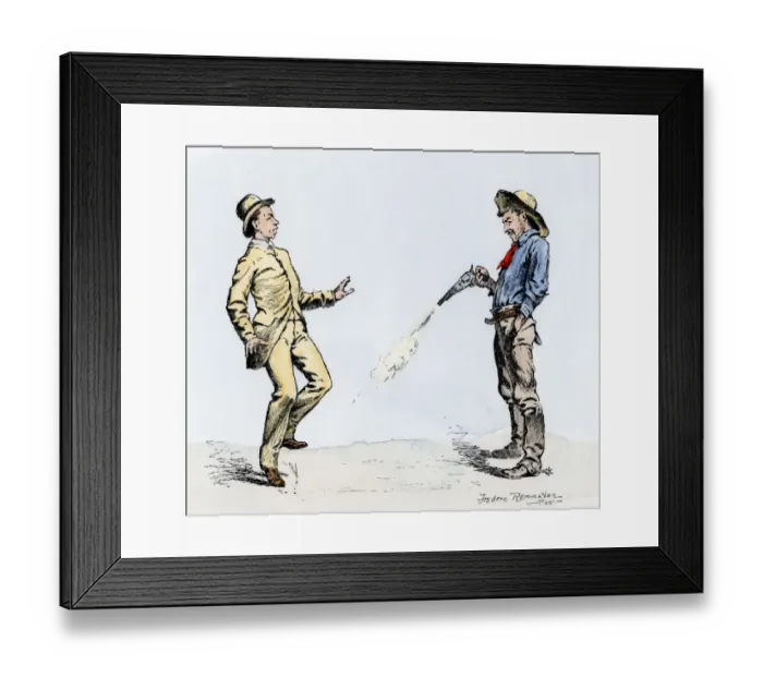 Framed Print : Western gunfighter