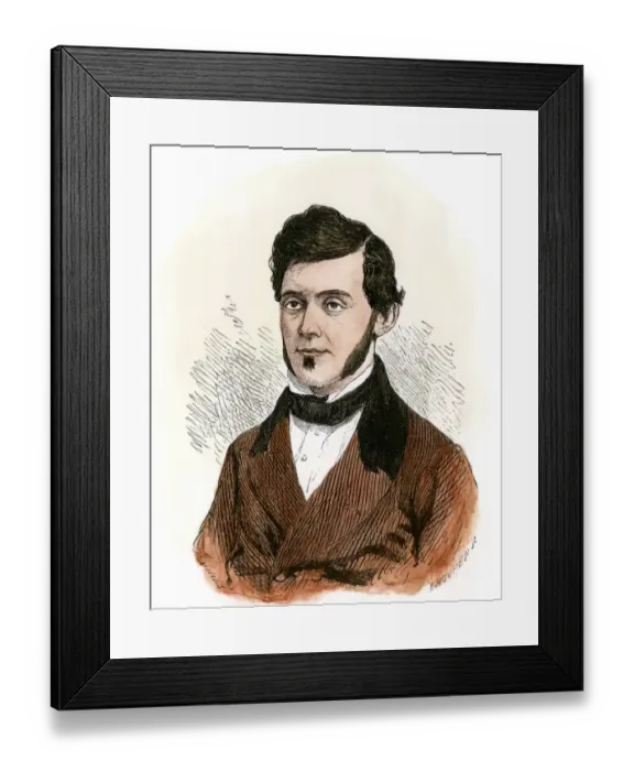 Framed Print : Samuel Brannan, California pioneer newspaper publisher Framed Print : Samuel Brannan, California pioneer newspaper publisher