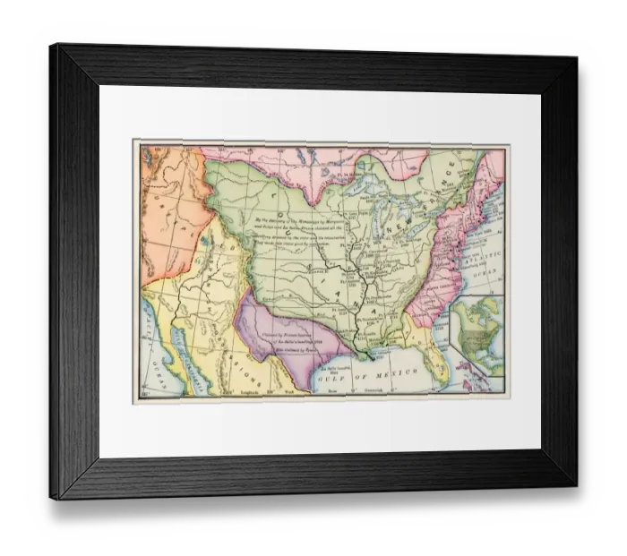 Framed Print : North American colonies in 1733 Framed Print : North American colonies in 1733