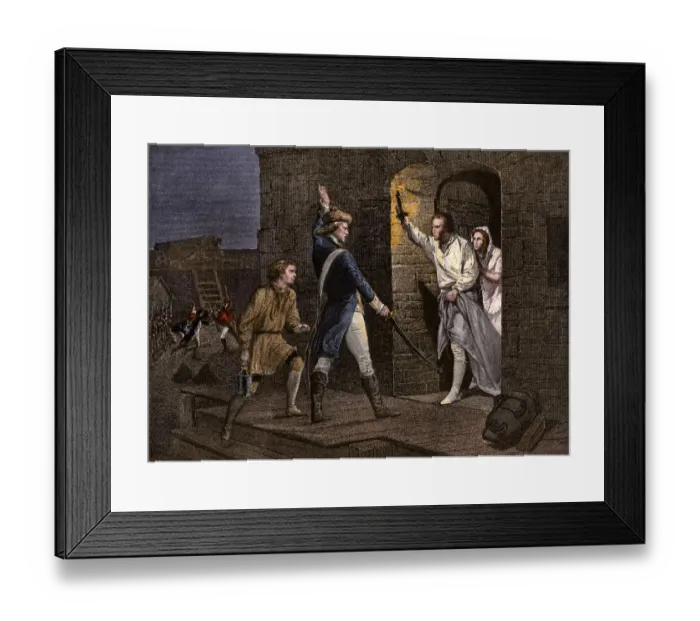 Framed Print : Fort Ticonderoga falls to the Americans, 1775 Framed Print : Fort Ticonderoga falls to the Americans, 1775