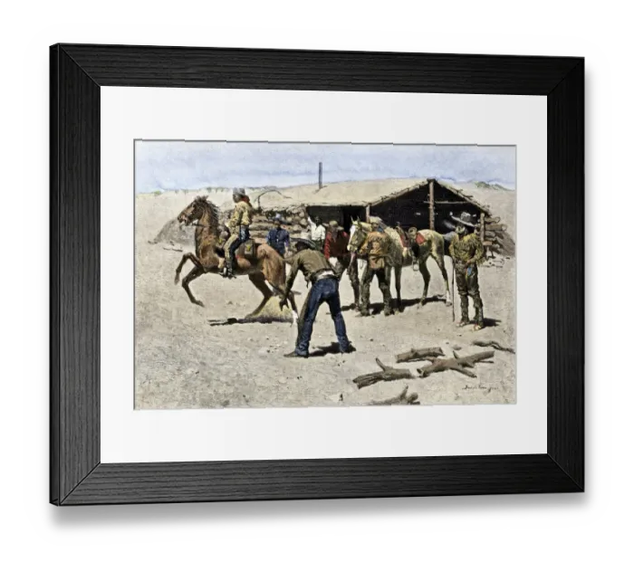 Framed Print : Pony Express rider changing horses Framed Print : Pony Express rider changing horses