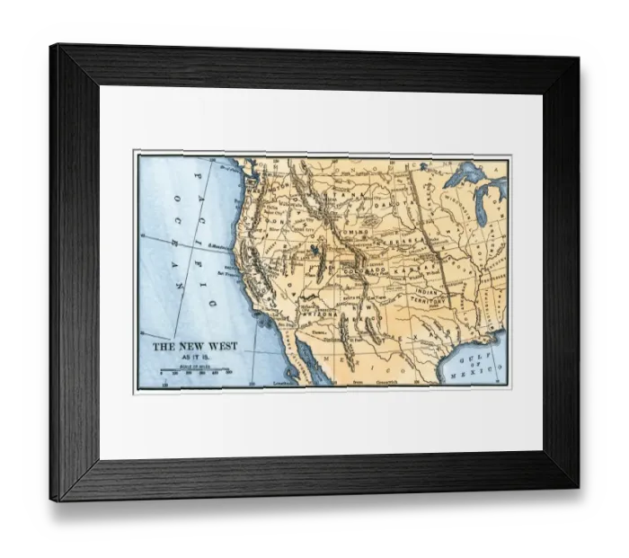 Framed Print : Western frontier in the 1880s Framed Print : Western frontier in the 1880s