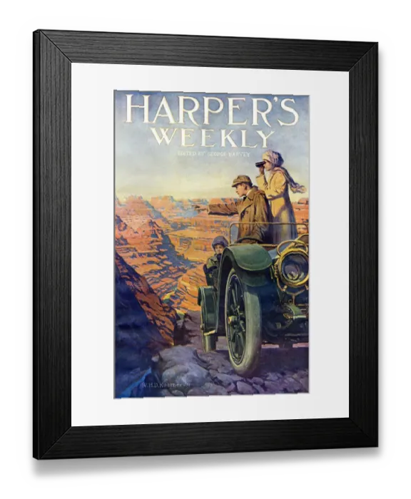 Framed Print : Seeing the Grand Canyon by car, 1911 Framed Print : Seeing the Grand Canyon by car, 1911