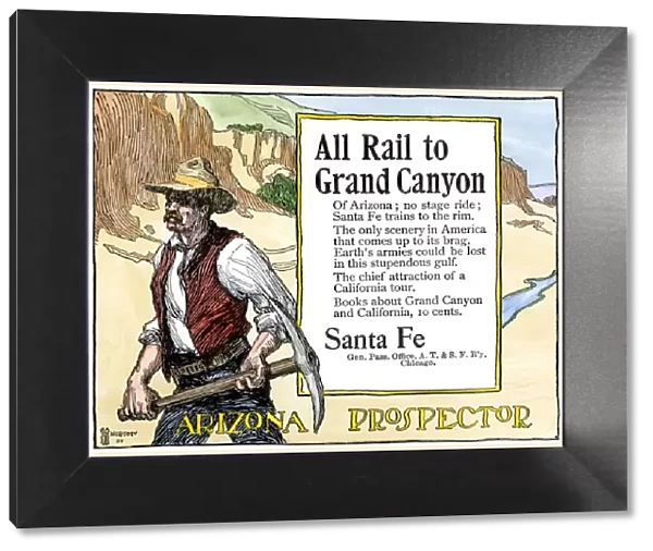Santa Fe Railroad ad for travel to Arizona