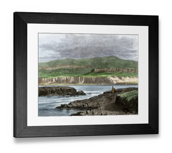 Framed Print : Columbia River Dalles when a wilderness Framed Print : Columbia River Dalles when a wilderness
