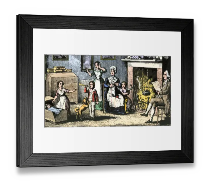 Framed Print : Benjamin Franklin as a boy in Boston Framed Print : Benjamin Franklin as a boy in Boston