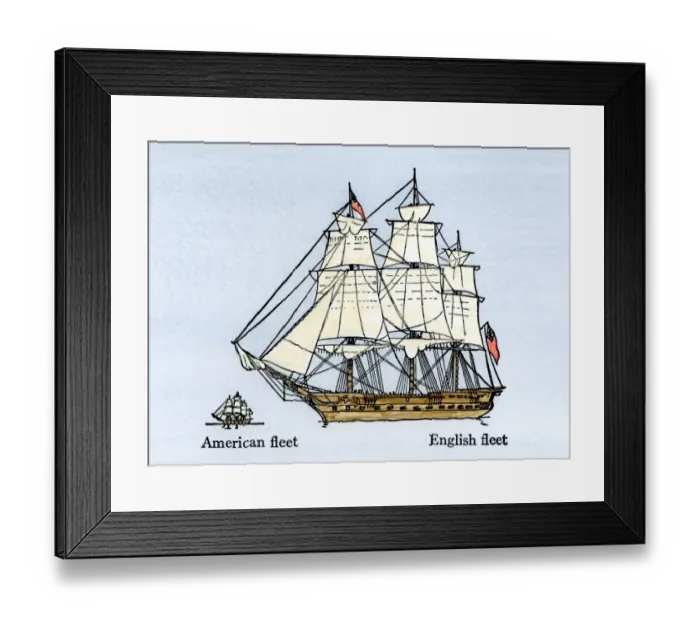 Framed Print : Relative size of the American