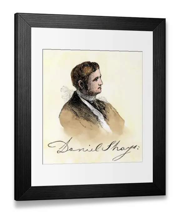 Framed Print : Daniel Shays, leader of Shayss Rebellion Framed Print : Daniel Shays, leader of Shayss Rebellion