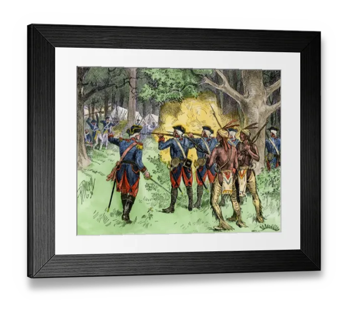 Framed Print : George Washington in the French and Indian War Framed Print : George Washington in the French and Indian War