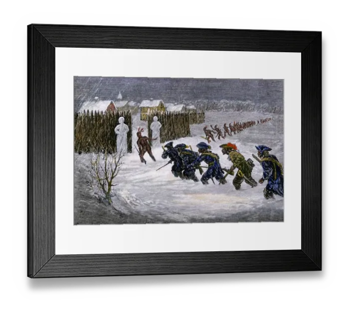 Framed Print : French and Indian attack on Schenectady Framed Print : French and Indian attack on Schenectady
