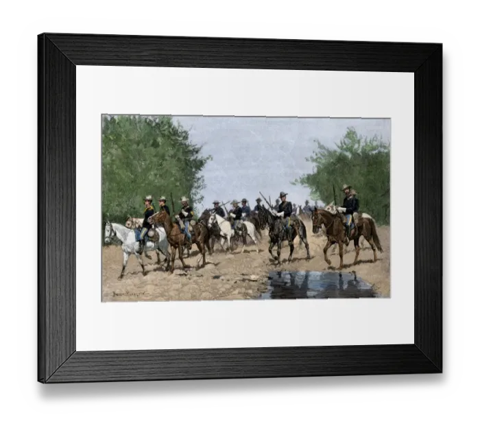 Framed Print : US Army pursuing the Nez Perce, 1870s Framed Print : US Army pursuing the Nez Perce, 1870s