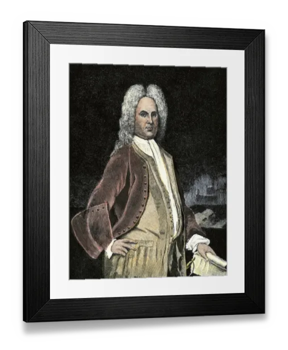 Framed Print : Alexander Spotswood, Lieutenant Governor of Virginia Colony Framed Print : Alexander Spotswood, Lieutenant Governor of Virginia Colony