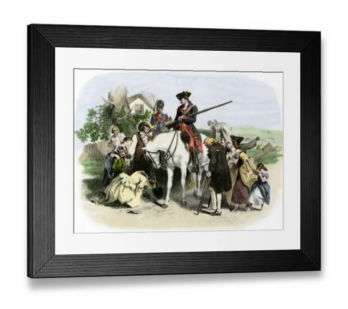 Framed Print : George Washington in the French and Indian War Framed Print : George Washington in the French and Indian War