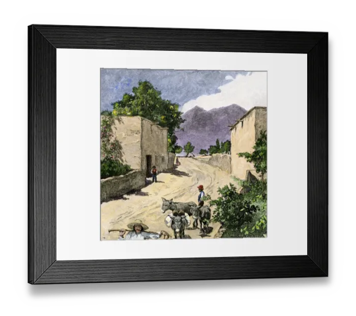Framed Print : El Paso, Texas, 1800s Framed Print : El Paso, Texas, 1800s