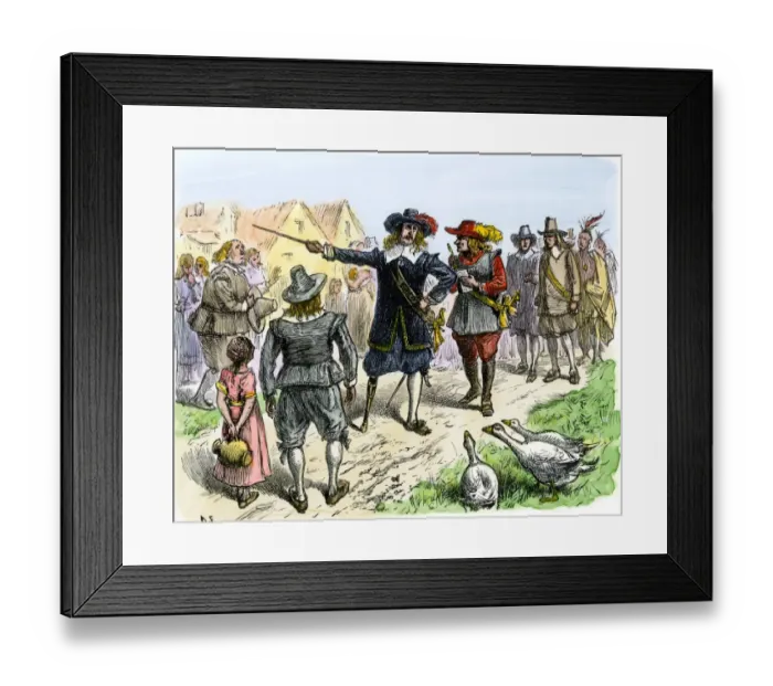 Framed Print : Peter Stuyvesant at Fort Orange ( now Albany) Framed Print : Peter Stuyvesant at Fort Orange ( now Albany)